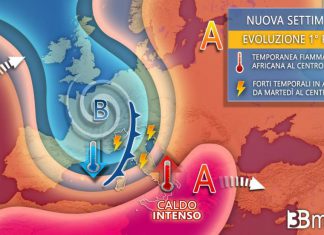 3bmeteo.com: “In arrivo il primo break dell’estate, prossima settimana con nubifragi e calo termico”