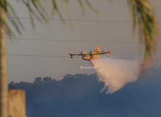 Incendio alla Baia delle Orte: dopo una notte di fuoco e vento, arrivano i Canadair