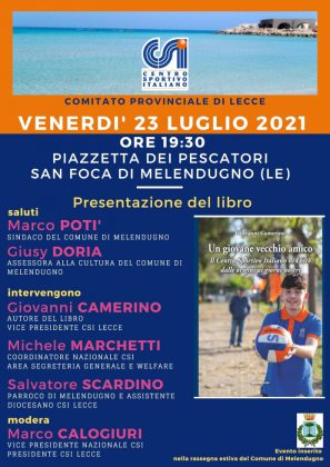 A San Foca la presentazione del libro di Giovanni Camerino sulla storia del CSI di Lecce - Corriere Salentino