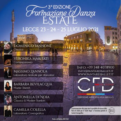 A Lecce la III edizione di “Formazione Danza Estate” promosso dal Cfd di Lilla Melillo - Corriere Salentino