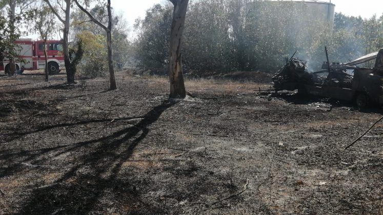 Divampano le fiamme: a fuoco alberi e macchia. Distrutto un camper - Corriere Salentino