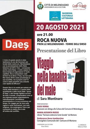 "Viaggio nella banalità del male": il libro di Sara Montinaro venerdì 20 agosto a Roca Nuova - Corriere Salentino