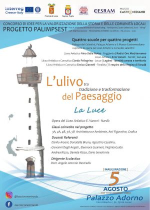 “La Luce”: il 5 agosto a Palazzo Adorno inaugurazione dell’opera del “Vanoni” di Nardò - Corriere Salentino
