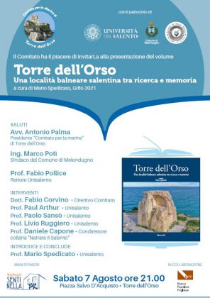 "Torre dell’Orso, una località balneare salentina tra ricerca e memoria", sabato 7 agosto la presentazione del volume - Corriere Salentino