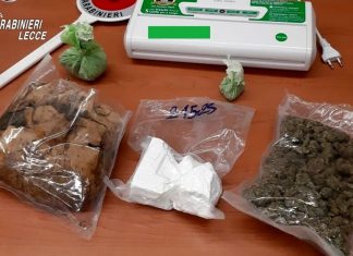 Cocaina e marijuana in casa: 25enne condannato a 3 anni e 4 mesi per spaccio