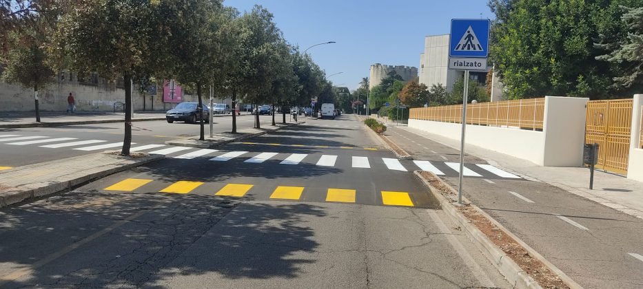 Sicurezza stradale: completati gli interventi intorno alla scuola Ascanio Grandi - Corriere Salentino