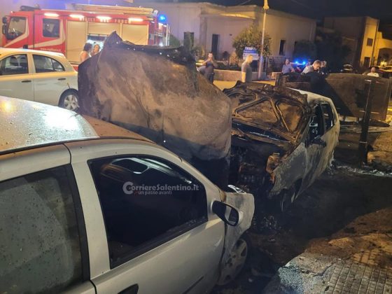 Notte di fuoco nel basso Salento: incendio danneggia due auto, bar e abitazione. Si indaga sulle cause - Corriere Salentino
