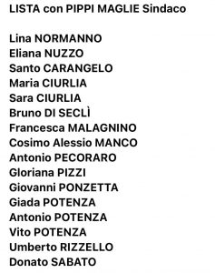 Ecco tutti i nomi in lista a Taurisano. Corsa a tre con il colpo di scena di Lina Normanno: “ Non continuerò a stare dalla parte di una figura accentratrice” - Corriere Salentino