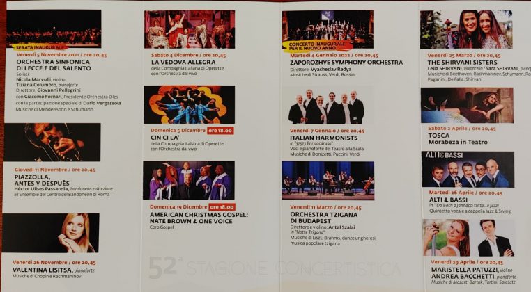 Si alza il sipario sulla 52a Stagione Concertistica 2021-2022 della Camerata Musicale Salentina - Corriere Salentino