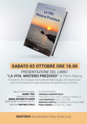"La vita. Mistero prezioso", a Surbo la presentazione del libro di Piero Marra - Corriere Salentino