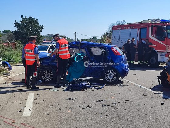 Tragico schianto tra due auto nel basso Salento: lui muore sul colpo, lei in ospedale - Corriere Salentino