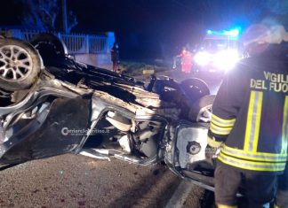 Tragedia sfiorata nella notte, Alfa si ribalta: 24enne ne esce miracolosamente illeso, ma finisce nei guai