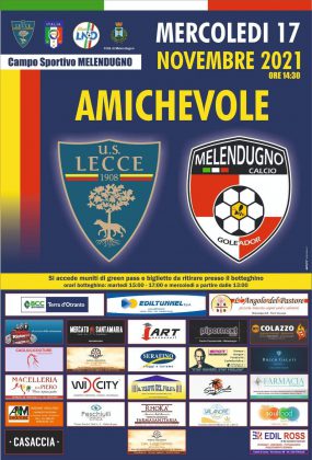 Il Melendugno si regala per domani un’amichevole di prestigio contro il Lecce - Corriere Salentino