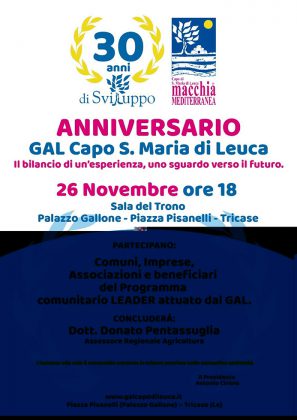 "30 anni di sviluppo", incontro pubblico a Tricase per l'anniversario del Gal Capo S. Maria di Leuca - Corriere Salentino
