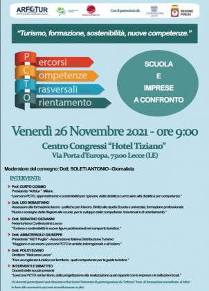 Turismo, formazione, sostenibilità, nuove competenze: i percorsi PCTO, Scuola e imprese a confronto - Corriere Salentino