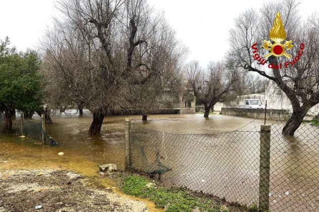 Violento acquazzone nella zona di Otranto: campi e strade allagate, i vigili del fuoco salvano automobilisti e animali - Corriere Salentino