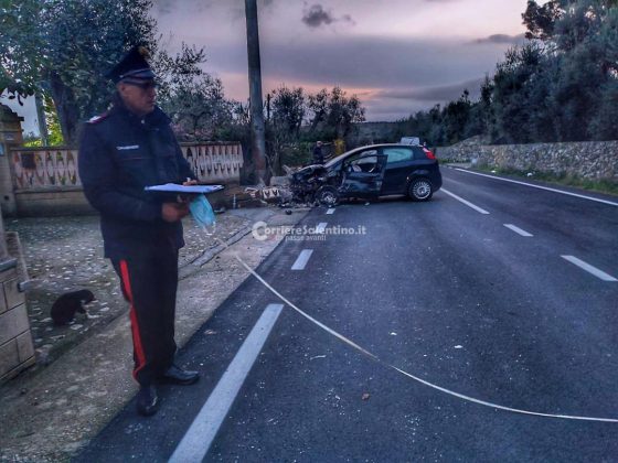 Auto fuori controllo, violento impatto contro un muro di cinta: muore una donna, grave il marito - Corriere Salentino