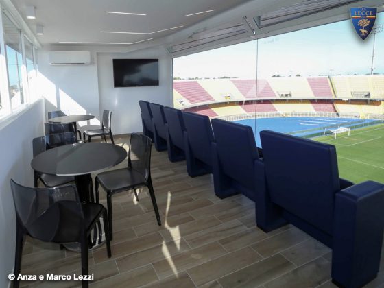 Lecce calcio, ultimati i lavori della nuova Area Skybox - Corriere Salentino