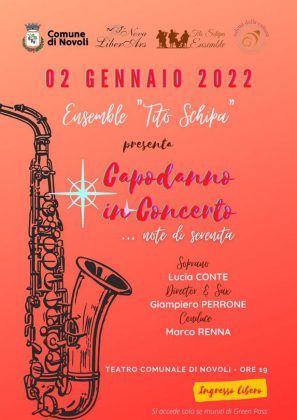 "Capodanno in Concerto", note di speranza a Novoli per dare il benvenuto al 2022 - Corriere Salentino