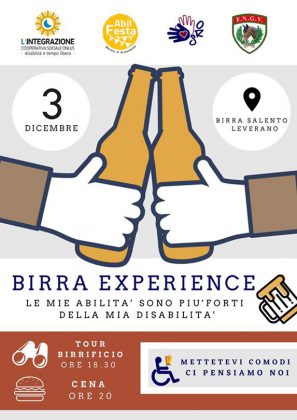 “Le mie abilità sono più forti delle mie disabilità", tour guidato e cena in birrificio curati da ragazzi con disabilità - Corriere Salentino
