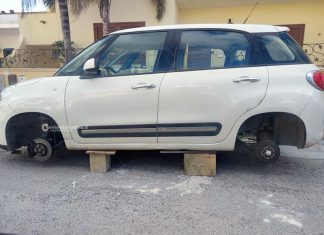 Razzia di ruote di Fiat 500L a Ugento. Tra le vittime anche un assessore