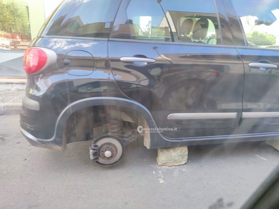 Razzia di ruote di Fiat 500L a Ugento. Tra le vittime anche un assessore - Corriere Salentino