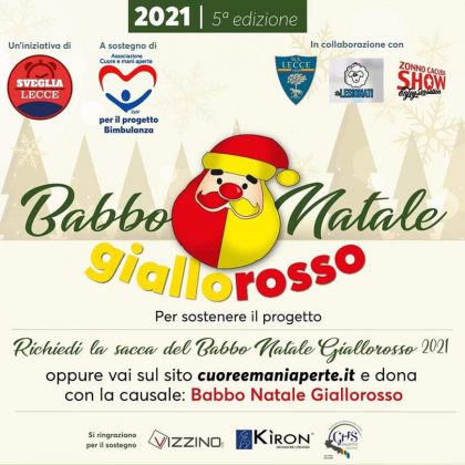 Babbo Natale Giallorosso: sprint finale con l'asta di beneficenza delle maglie del Lecce - Corriere Salentino