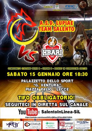 Basket in carrozzina, Serie B: sabato in programma il derby di Puglia - Corriere Salentino