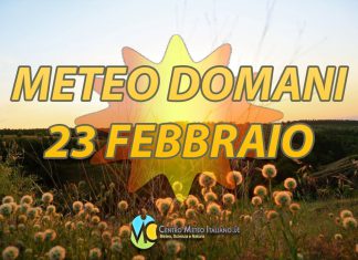 Le previsioni meteo di oggi 23 febbraio 2022