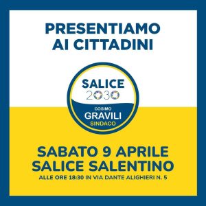 Elezioni a Salice: Gravili candidato sindaco con la civica “Salice 2030”. La sfida col vicesindaco Leuzzi. Il sindaco uscente non si candida - Corriere Salentino