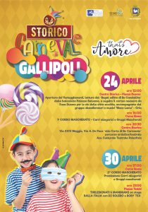 Carnevale storico di Gallipoli, il 24 e il 30 aprile la città si riempirà di colori e di “amore” - Corriere Salentino