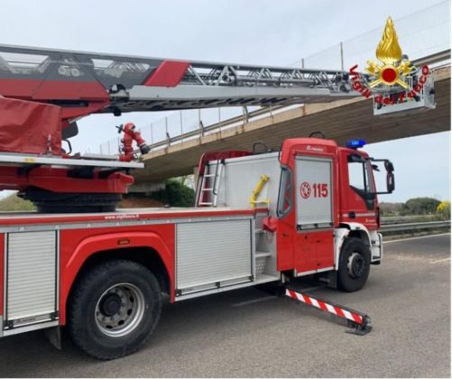 Piovono calcinacci dal ponte, intervengono i vigili del fuoco: chiuso un tratto della provinciale - Corriere Salentino