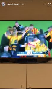 Barak dedica una storia al Lecce. A Majer: “Te lo meriti” - Corriere Salentino