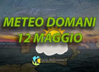 Le previsioni meteo di oggi 12 maggio 2022