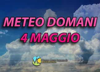 Le previsioni meteo di oggi 4 maggio 2022