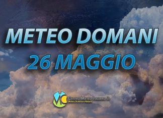 Le previsioni meteo di oggi 26 maggio 2022