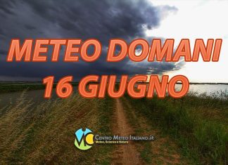 Le previsioni meteo di oggi 16 giugno 2022