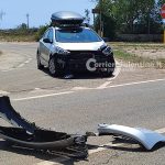 Impatto tra auto e moto all'incrocio: centauro in ospedale con codice rosso - Corriere Salentino