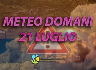 Le previsioni meteo di oggi 21 luglio 2022