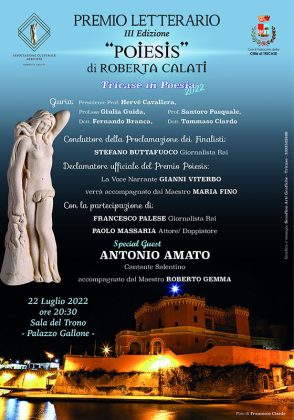 Poesia e solidarietà, due appuntamenti il 22 e 23 luglio a Tricase e Montesano Salentino - Corriere Salentino