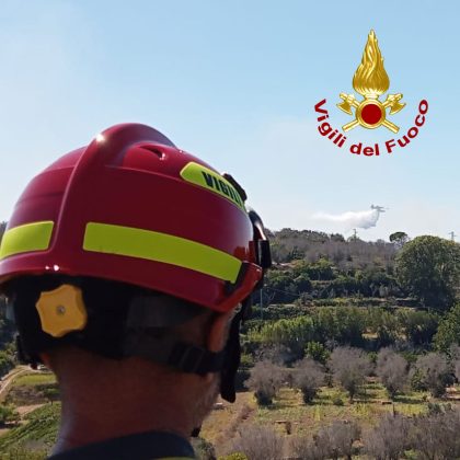 Emergenza incendi: vasto rogo in pineta, arriva il fireboss. Fuoco minaccia aziende nella zona industriale - Corriere Salentino