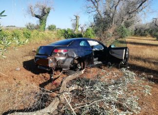 Incidente sulla provinciale: auto terminano nelle campagne. Sei feriti in ospedale