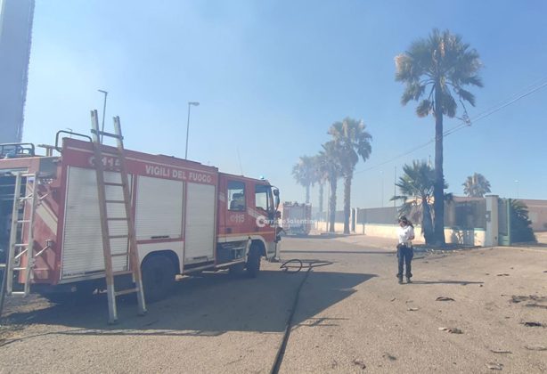 Emergenza incendi: vasto rogo in pineta, arriva il fireboss. Fuoco minaccia aziende nella zona industriale - Corriere Salentino