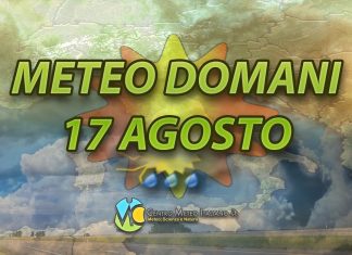 Le previsioni meteo di oggi 17 agosto 2022