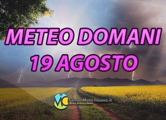Le previsioni meteo di oggi 19 agosto 2022