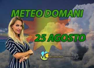 Le previsioni meteo di oggi 25 agosto 2022