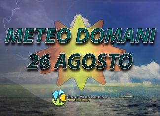 Le previsioni meteo di oggi 26 agosto 2022