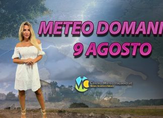 Le previsioni meteo di oggi 9 agosto 2022