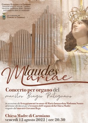“Laudes Mariae” il 12 agosto nella chiesa matrice di Carmiano - Corriere Salentino