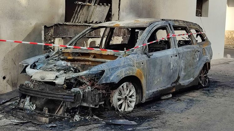 Doppio raid nel basso Salento: alle fiamme auto di vicecomandante carabinieri e centro estetico - Corriere Salentino